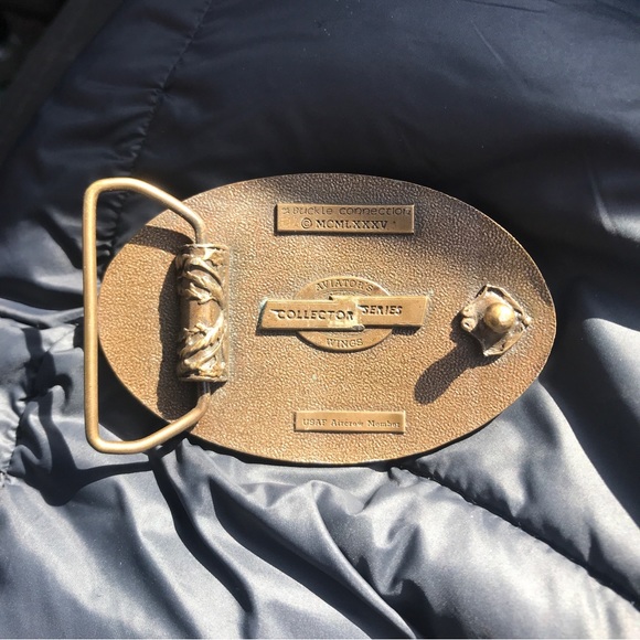 Vintage Aviator's Wings Belt Buckle Collector's Series USAF Aircrew Member Brass - Picture 6 of 9